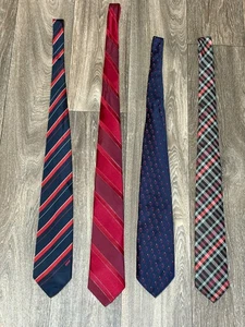 WORK - FORMAL MENS TIES ASSORTED LOT BUNDLE 4 PCS - Picture 1 of 5