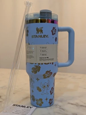 Vaso aislante edición limitada 40 oz con puntada personalizada (azul) Foto 1 de 3