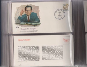 Historia Postal de Estados Unidos Pioneros del Vuelo #26 DONALD W. DOUGLAS 4-6-80 BROOKLYN NY - Imagen 1 de 3
