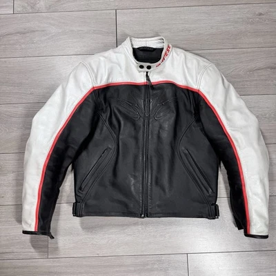 Dainese Black White Motorcycle Leather Men’s Jacket Size EU 54 UK 44 L Large - Image 1 of 4