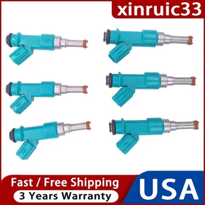 6pcs Fuel Injectors For Lexus RX450h 3.5L 2010-2015 Toyota Sienna 3.5L 2011-2016 - Изображение 1 из 4