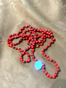 Halsband Odi Bara Odu Santeria Elegua Orisha Pfingstrose Halskette Santeria YorubaReligion - Bild 1 von 3