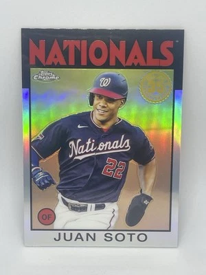 Juan Soto 2021 Topps Chrome 1986 Topps Baseball #86BC-4 - Washington Nationals - Image 1 of 2