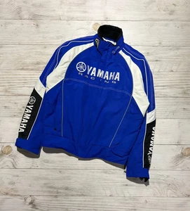Vintage Yamaha Racing Fleece Jacket Men Size M Blue - Picture 1 of 16