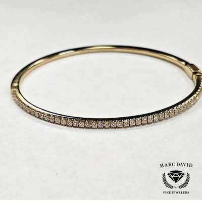 Brazalete Tiffany & Co. Oro Amarillo 18k Pavé Diamantes Metro, Hecho en Italia Foto 1 de 4