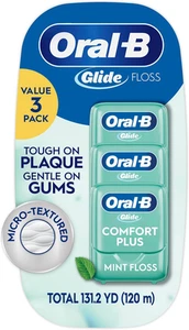 Oral-B Glide Pro-Health Comfort plus Floss, Mint, 3 Ct - Picture 1 of 12