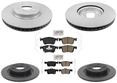 For Honda Civic Si R 2022 2023 2024 F&R Coated Brake Rotors Ceramic Brake Pads - Image 1 of 4