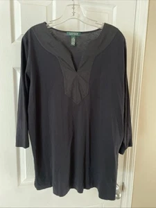 Ralph Lauren Women’s Gorgeous Beautiful Back Top 3/4 Sleeve Sz 2XL - Picture 1 of 3