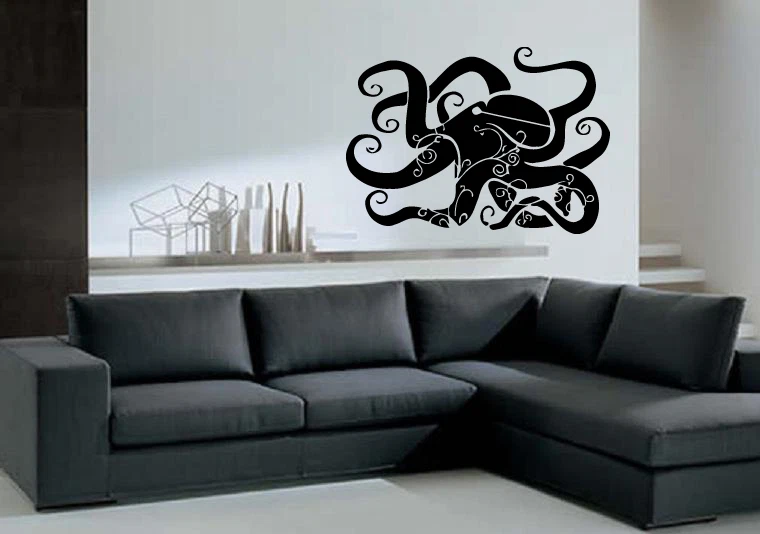 Wall Stickers Vinyl Decal Octopus Sea Creature Ocean Marine Animal (M484) - Image 1 of 3