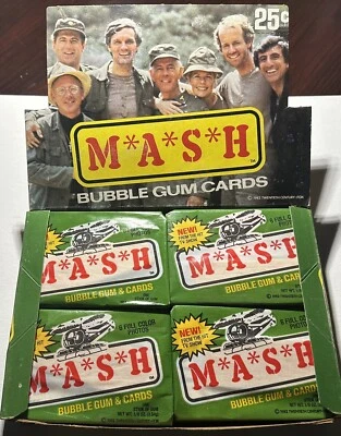 Paquete de cera vintage 1982 MASH Show sellado de fábrica sin abrir (un paquete) Foto 1 de 3