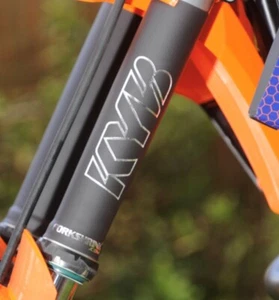 FORK SHRINK 360, FORK PROTECTION for KYB SILVER ON BLACK - Picture 1 of 1