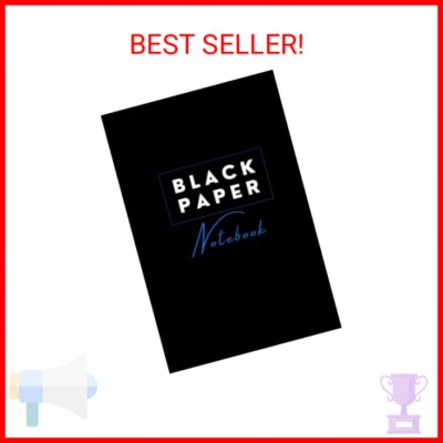 Black Paper Notebook: Plain Ruled Journal with Softcover for Work, School and Co - Image 1 of 2
