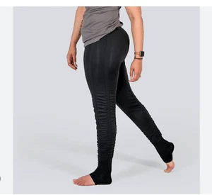 AGOGIE Resistance Pants Leggings +20 L Black Bands CrossFit Ruched Women Weights - Picture 1 of 9