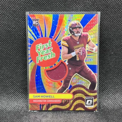 Sam Howell #FYR-SH First Year Fresh Patch RC  2022 Panini Donruss Optic Football - Image 1 of 2