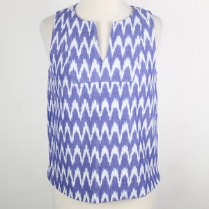 J.Crew Womens Size 4 Zig Zag Notched Sleeveless Top - Picture 1 of 6