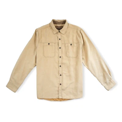 Camisa para hombre North River Outfitters manga larga bolsillo en el pecho marrón talla grande Foto 1 de 4