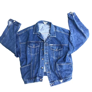 Vintage Georges Marciano for Guess Men XL Denim Jean Jacket 10875 USA Made Blue - Picture 1 of 16