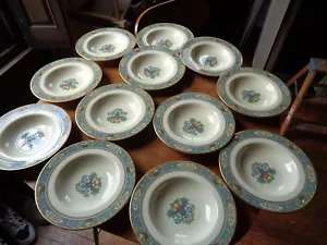 Lotto 12 zuppiere Lenox Cina bordo piatto modello autunno timbro oro - Foto 1 di 6