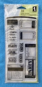 Inkadinkado "It's A Party" 1 Paket mit 10 Clear Stamps Neu in Verpackung - Bild 1 von 3