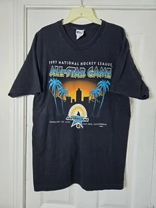 VTG 1997 NHL All-Star Game San Jose Sharks Pro Player T-Shirt Men's Size Large - Picture 1 of 5