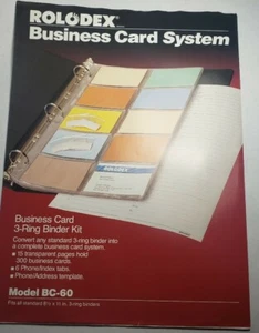 Rolodex Visitenkarte Büro Organisationssystem Modell BC-60 14 Blatt 280 Karten - Bild 1 von 6