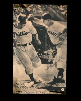 Ted Kluszewski Richie Ashburn JSA Coa Signed  5x8 Vintage Photo Autograph - Image 1 of 3