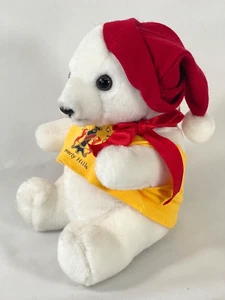 8 Zoll Giorgio Beverly Hills Santa Holiday weißer Plüschbär 1990er selten top - Bild 1 von 8