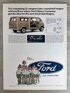 Ford Club Wagon Cargo Van Camp Ra-Pa-Ho 1968 Vintage Print Ad - Picture 1 of 1