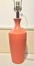 CN. Burman Co ceramic 60's vintage coral color mid century modern Table Lamp