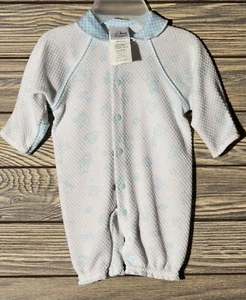 Sweet Treasures Preemie Pajamas/Sleeper/OneZ/Romper Vintage Baby USA Baby Blue - Picture 1 of 3
