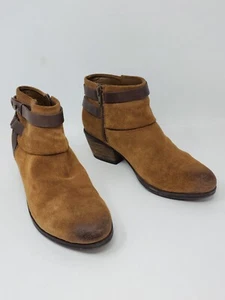 Clarks Artisan Gelata Freeza hochhackige braune Damen-Stiefeletten aus Veloursleder - Bild 1 von 9