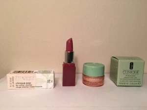 2 in 1: Clinique pop lip colour+primer 14 plum pop 2.3g PLUS all about eye 5 mL - Picture 1 of 1
