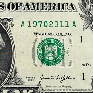 1970 23rd of November Birthday Dollar Bill Fancy Serial Number Dollar - Picture 1 of 3