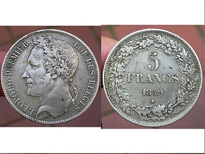 5 Franken Belgien 1849. Leopold Prémier. Silber - Picture 1 of 1