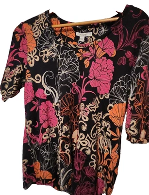 Blusa Top Floral Talla 2 Chicos Algodón Elastizado Varios Colores Grande Nueva con Etiqueta Foto 1 de 4