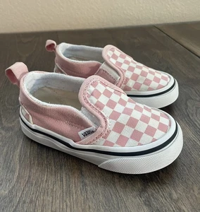 Vans Old Skool V Niño Pequeño Talla 5.5 Rosa Blanco Cierre Lateral Zapatos A Cuadros Defectuosos - Imagen 1 de 24