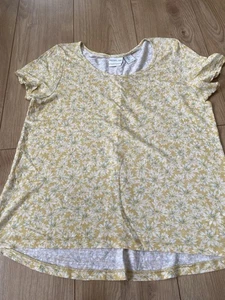 Ladies Rachel Zoe 100% Linen Floral Top Size Large ( 21 Inches Across) - Picture 1 of 5