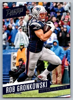 2017 Panini Prestige Xtra Points Blue Rob Gronkowski New England Patriots #197 - Image 1 of 2
