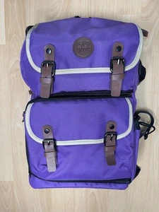 Go groove Camera Bag Backpack Purple and Brown - Picture 1 of 5