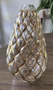 Vintage 1940's Glass PINEAPPLE MCM French Maison Jansen Style Repair Salvage - Picture 1 of 7