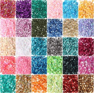 Lentejuelas sueltas de 4 mm, a granel 30 colores surtidos 25000 piezas lentejuelas arco iris copa redonda emb - Imagen 1 de 12