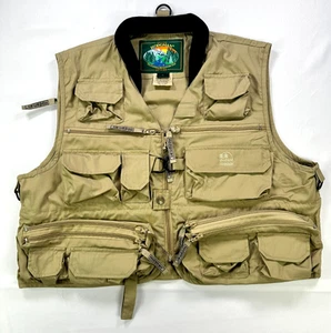 Men's Hodgman Arapaho Khaki Cargo Utility Fishing Vest- Size L - Picture 1 of 7