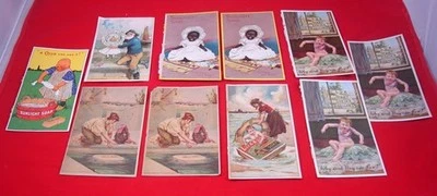 10 Victorian SOAP CARDS Sunlight Swan Lifebuoy Lux Advertising Trade Art 19th c - Image 1 of 4