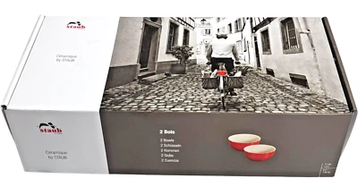 Staub Ceramic Large Universal Bowls 6.5" - Set of 2 - Red - Brand NEW - Image 1 of 4