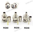 CCTV Audio BNC Male Crimp Type Connector Coupler for RG58/RG59/RG60 Cable 21H