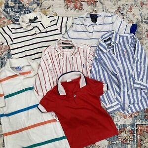 Vintage Boys Collared Shirt Lot Polo Ralph Lauren Button Down 4/5/6