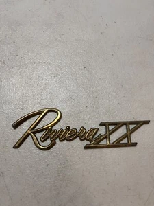 1983 BUICK RIVIERA XX 20th Anniversary Fender Emblem Monogram OEM Original - Picture 1 of 10