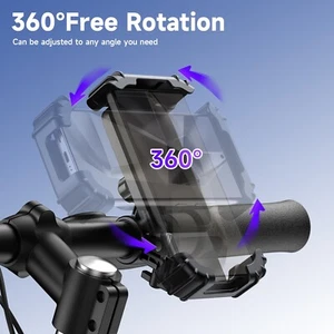 360° Universal Bike Phone Holder Mount for iPhone 15 Pro Max Samsung Galaxy S24 - Picture 1 of 12