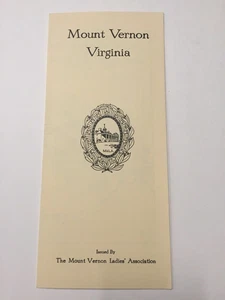 Mt. Folleto y mapa de viaje Vernon Virginia Mount Vernon Ladies Association 1951 - Imagen 1 de 3
