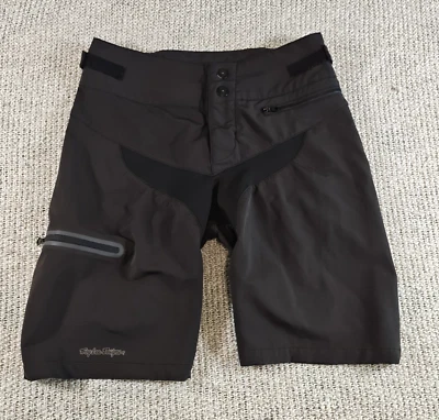 Pantalones Cortos MTB Troy Lee Designs Para Mujer L Negros Bolsillos con Cremallera Correa Cintura Talla 7/8 Foto 1 de 4